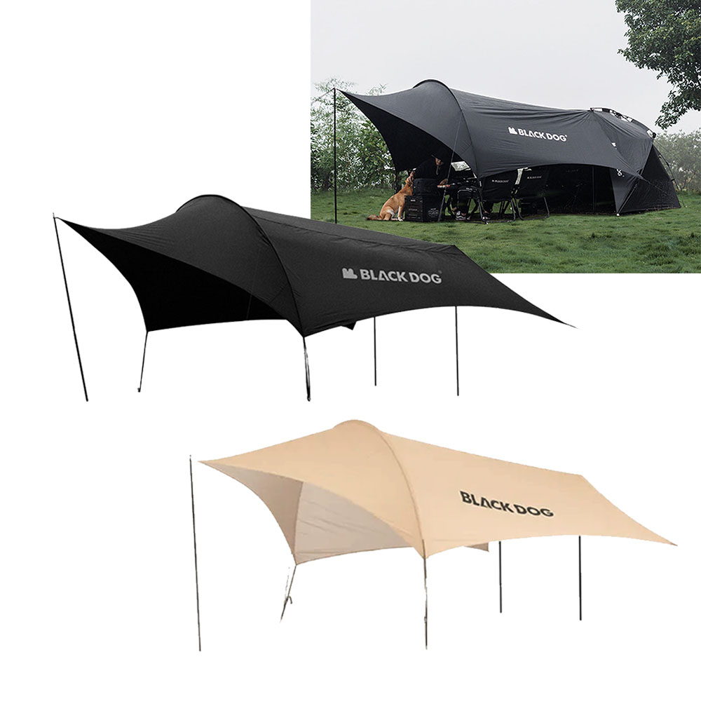 블랙독 원터치 텐트 지니쉘터 연장 타프 그늘막 블랙코팅 피크닉 낚시 비치