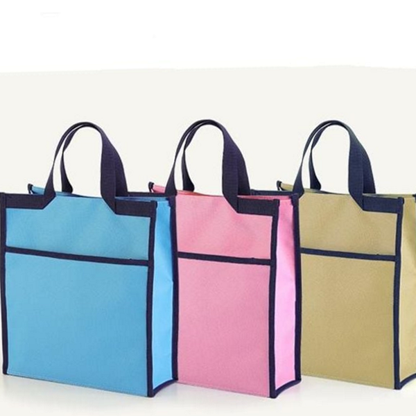 직사각형 학생 보조 가방 실내화 초등 학생 신발 주머니 베이지