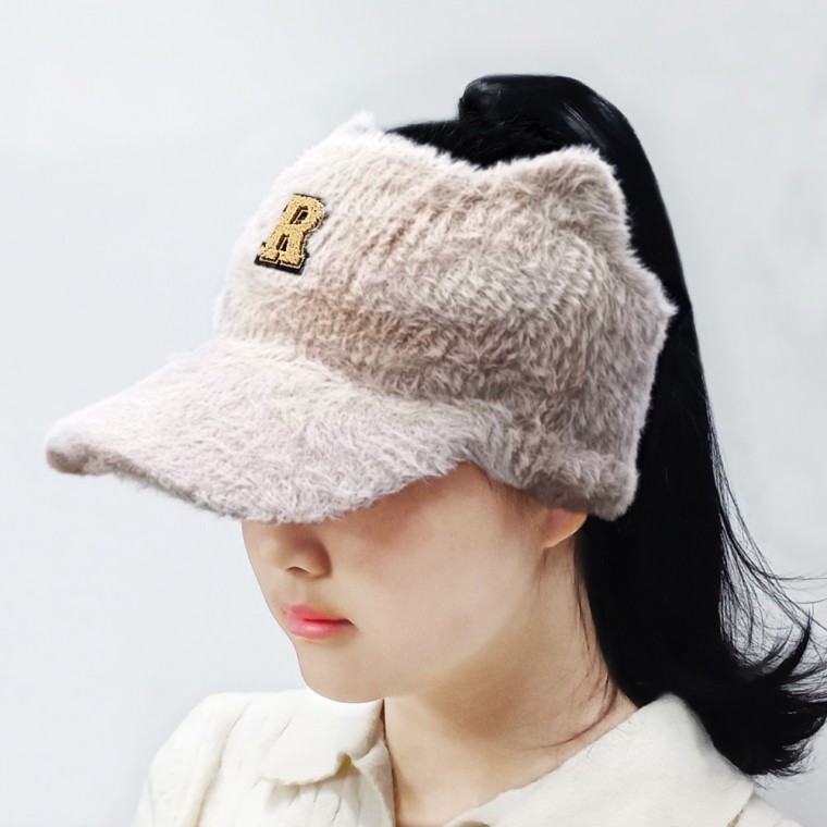 방한용 패션 고양이 귀 여성용 스키모자 스포츠 벙거지 외출 겨울코디 - 상품 이미지