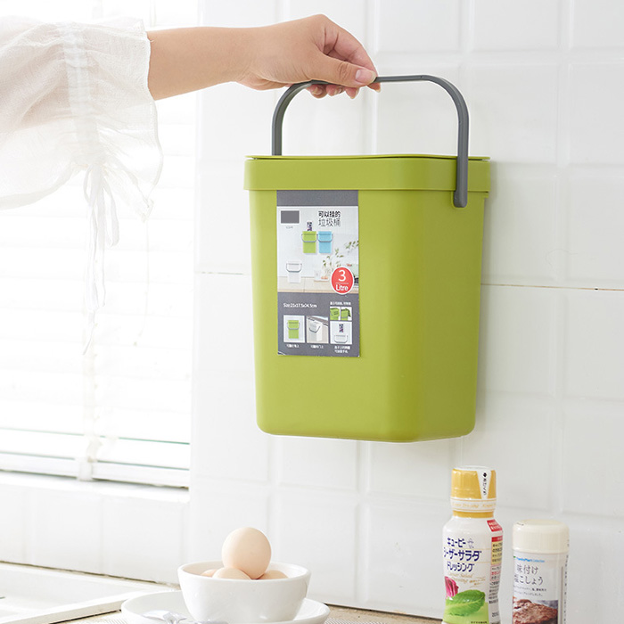 주방 싱크대 걸이형 음식물 쓰레기통 음식물쓰레기통 휴지통 3L, 화이트 - 상세 이미지 5