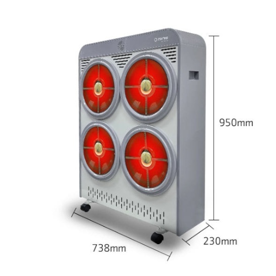 하이라이터히터 4구 개별난방 사무실 공장 이동식 전기온열기