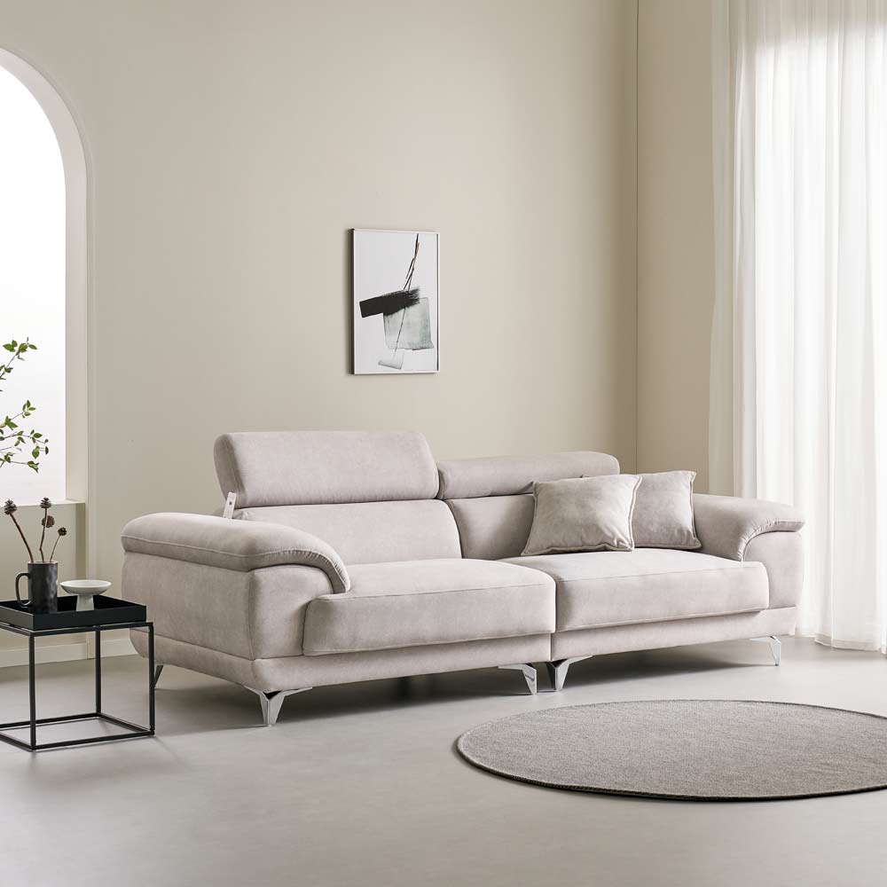 서광퍼니처 소네트 조야 아쿠아텍스 패브릭 코너형 쇼파 소파 sk 연그레이, 3인용