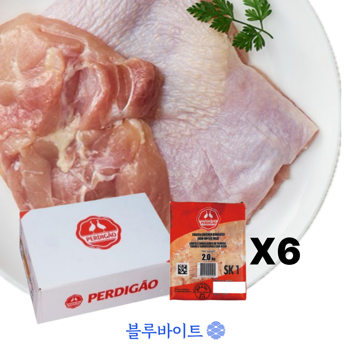 페르디가오 브라질산 닭다리살 정육 냉동 12kg, 1개 - 상품 이미지