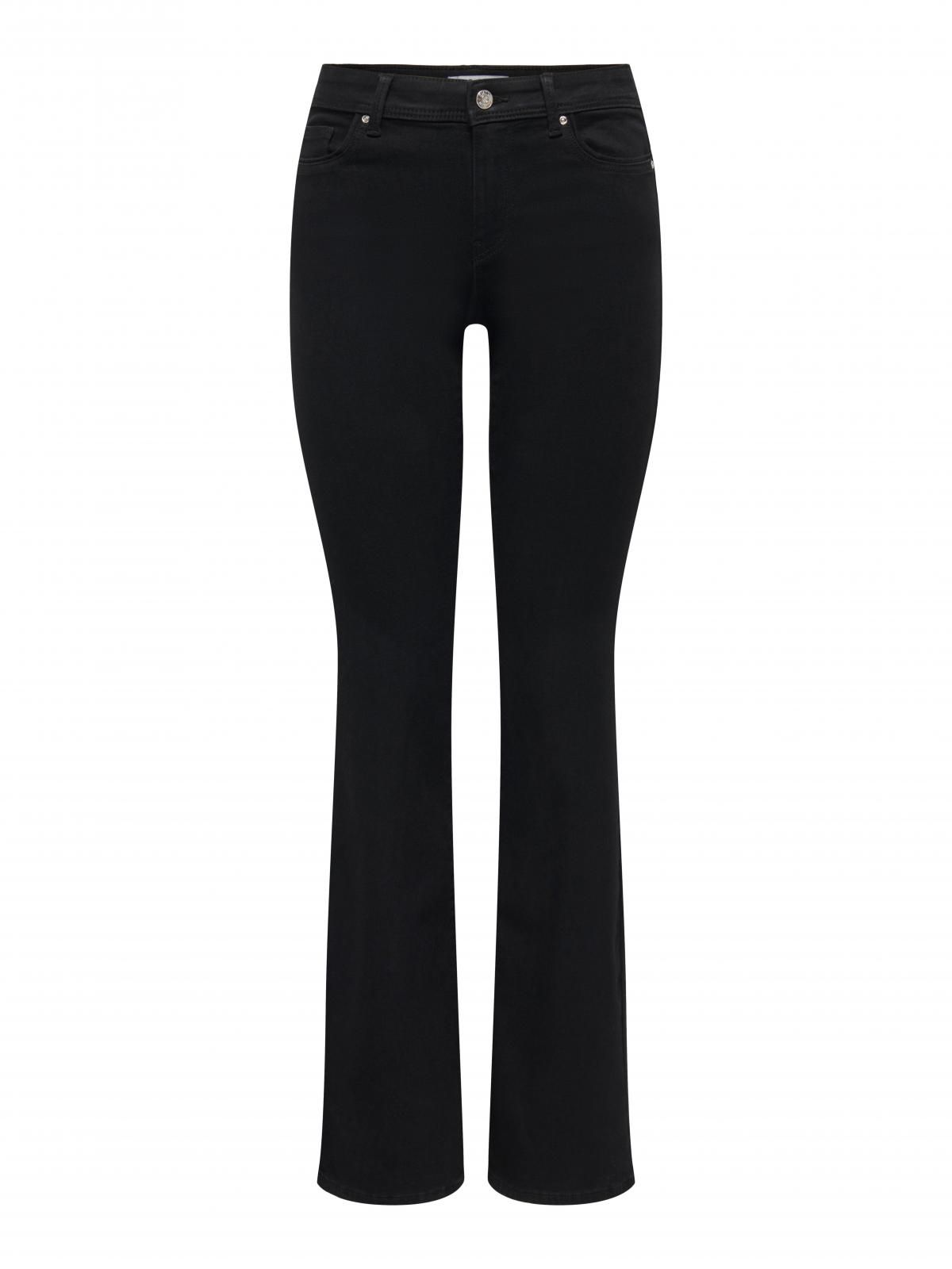 온리 테크니컬 미드웨이스트 플레어핏 데님 팬츠 15318586_8183 BLACK / WASHED BLACK - 상세 이미지 3