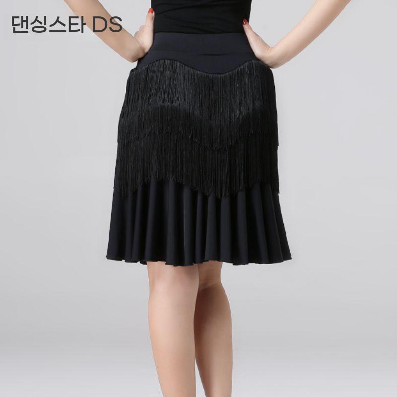 하의 라인댄스 치마 줌바 에어로빅 태슬 댄스복 공연 살사 라인댄스복 수술치마 - 상세 이미지 2