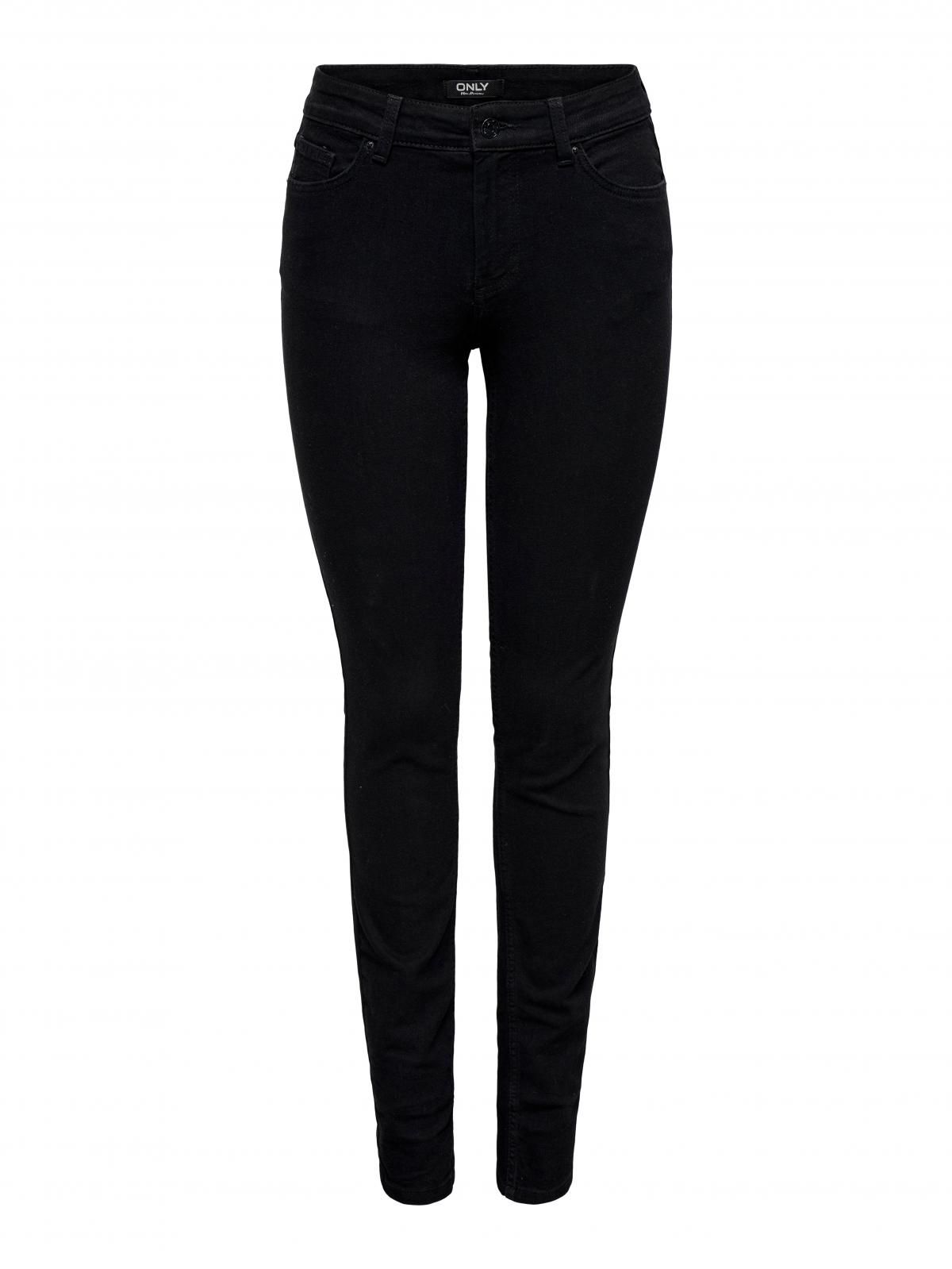 온리 미드웨이스트 스키니핏 블랙 데님 팬츠 15345200_8183 BLACK / WASHED BLACK - 상세 이미지 3