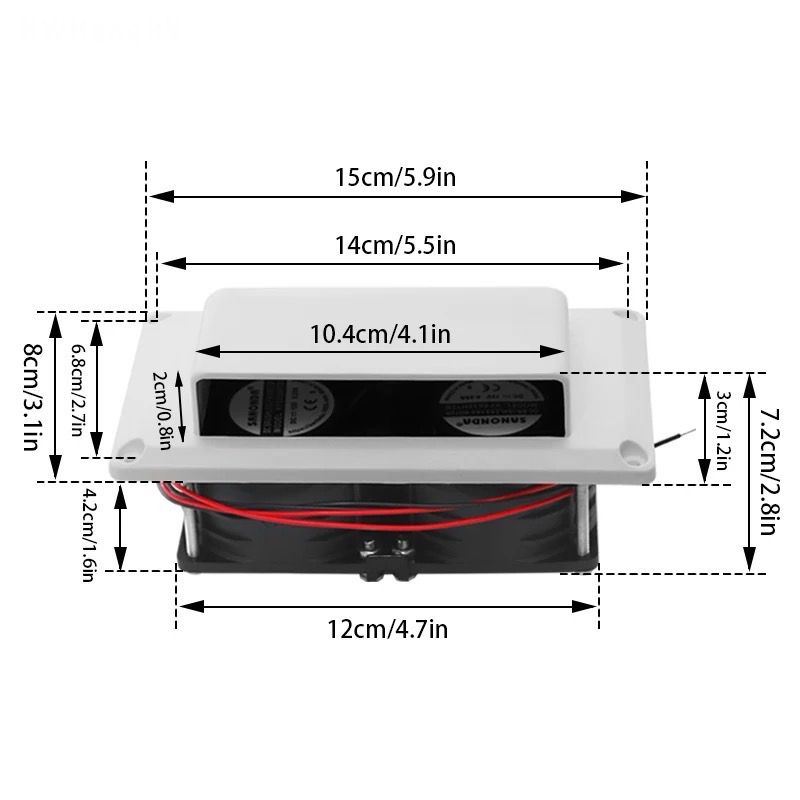 캠핑카환풍기 12V 배기팬 창문 카라반 통풍구 12V 8500rpm 화이트 듀얼 팬 - 상세 이미지 4