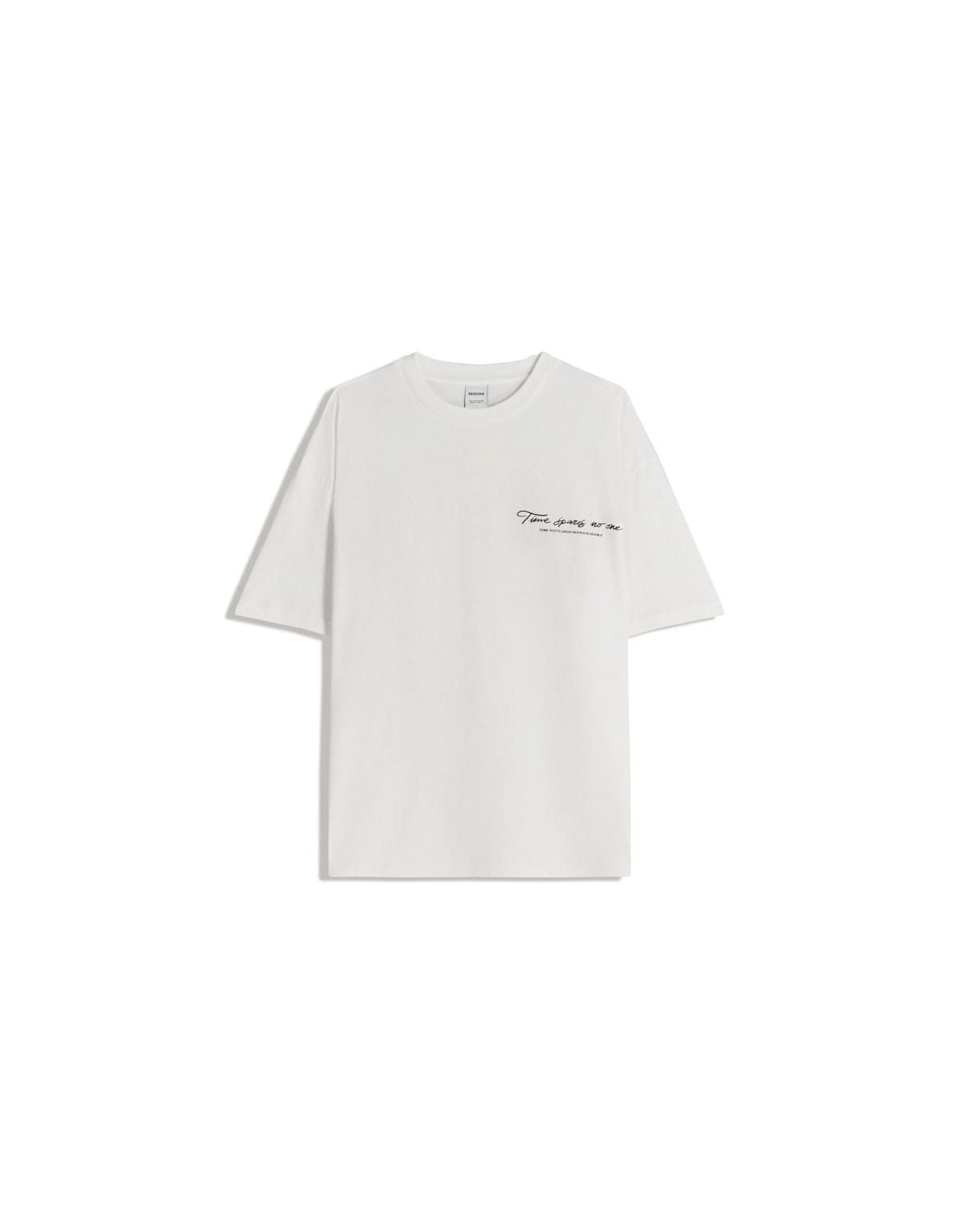 버쉬카 프린트 오버핏 반팔 티셔츠 화이트 8122/696 WHITE - 상세 이미지 2
