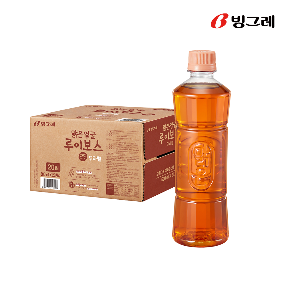 빙그레 맑은얼굴 루이보스 500ml 20개입 이미지 2