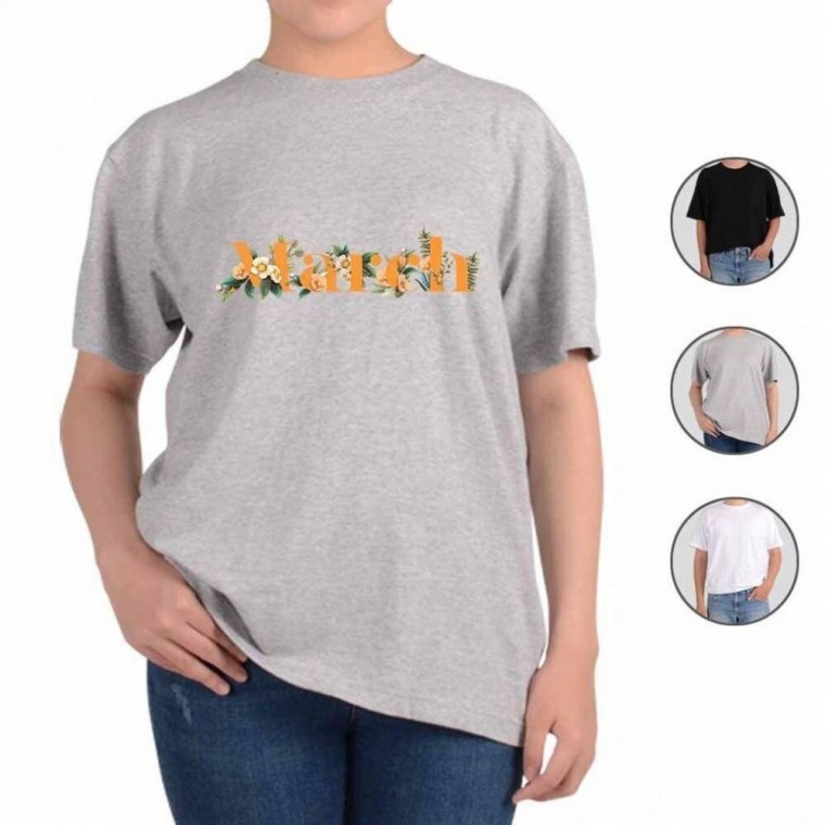 계절 커플티 반팔면티 봄맞이 반팔티 라운드티 - 상품 이미지