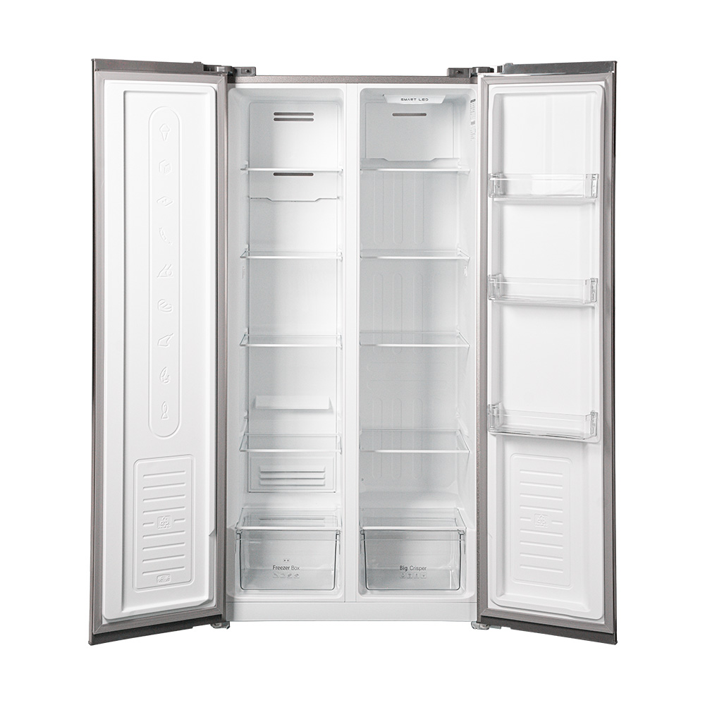 쿠잉 2도어 양문형냉장고 SBS410 대용량 저소음 신혼 프리스탠딩 메탈