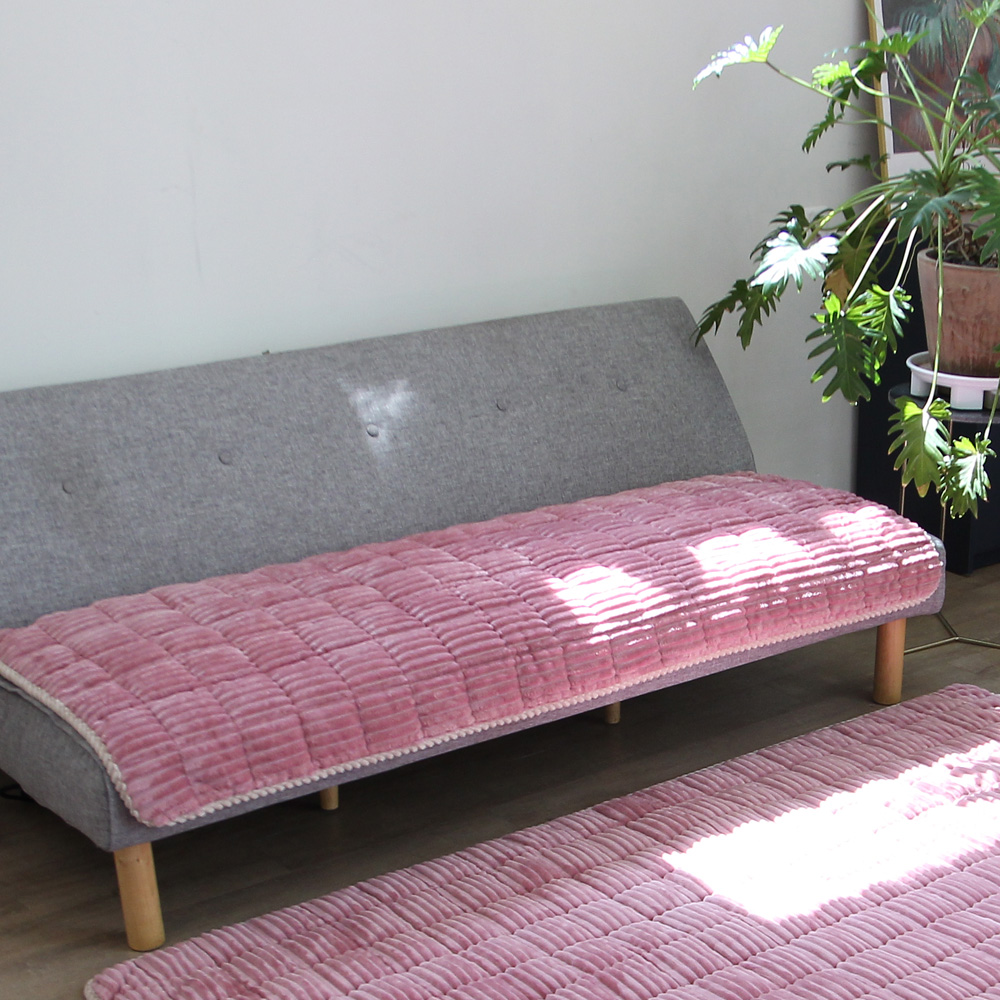 극세사 거실 러그 카페트 드림 쿠션 퍼플, 더커진 3인용 70x175cm