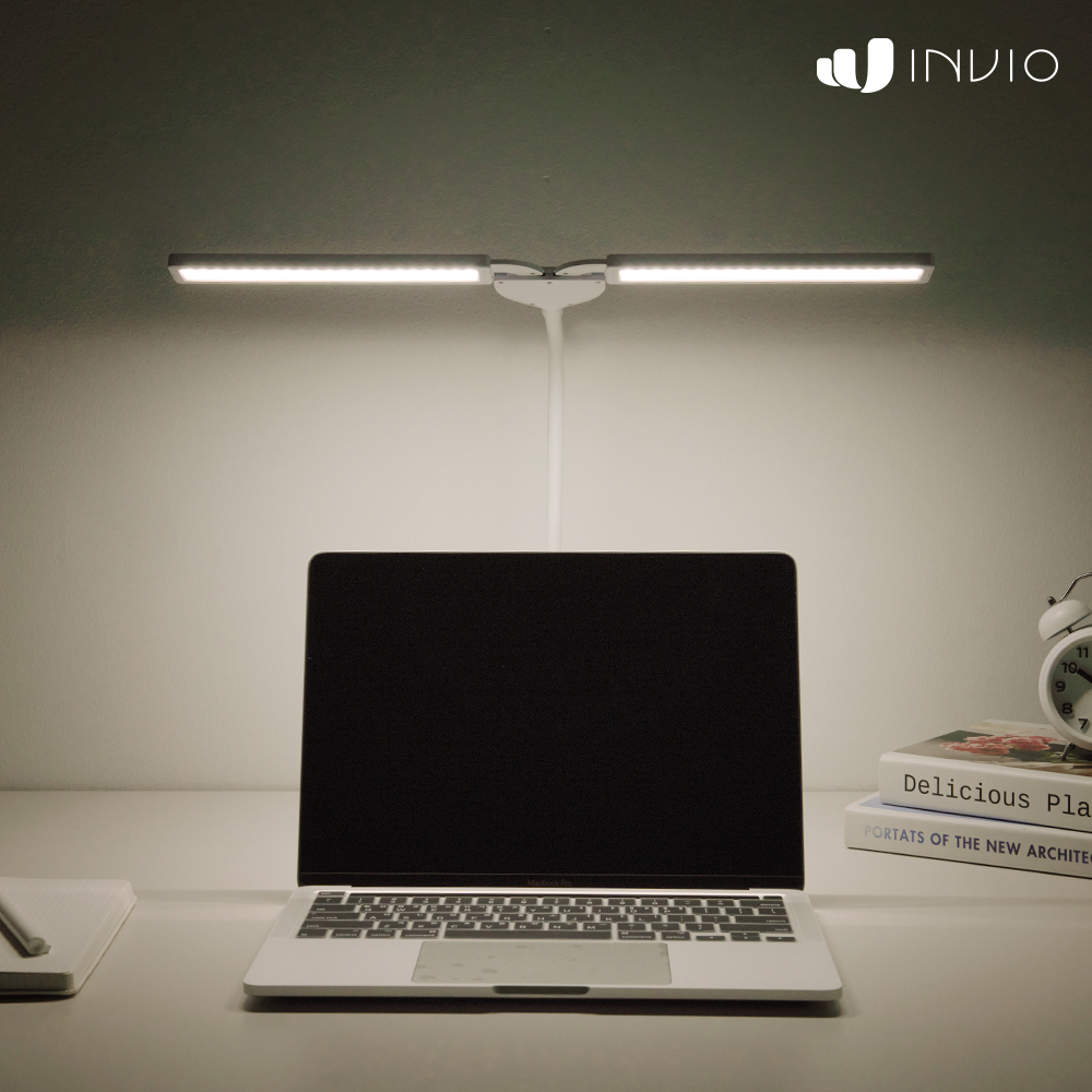 인비오 LED 책상 스탠드 조명 와이드 독서등 공부 학습용 시력보호 LIGHT DUO