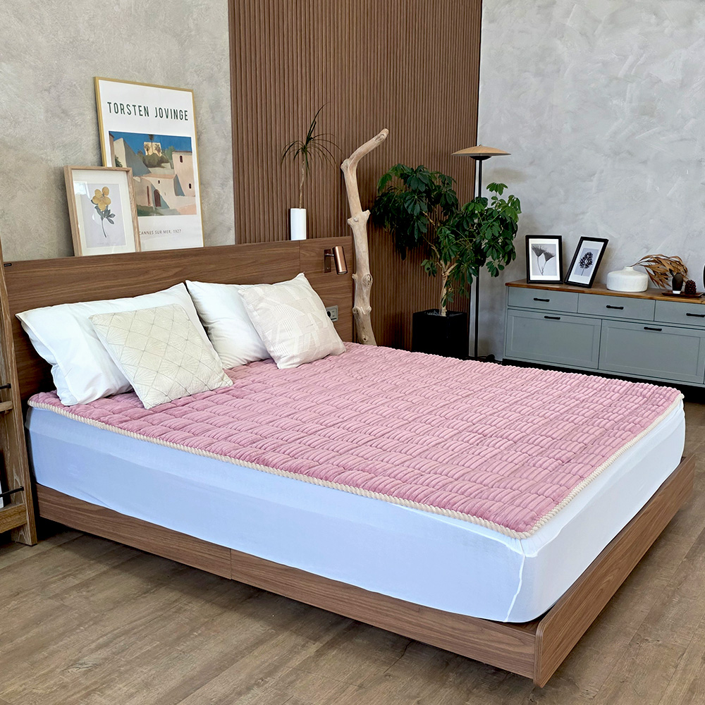 두툼한 극세사 드림 쿠션패치 거실러그 겨울용 그레이, 슈퍼싱글 110x200cm