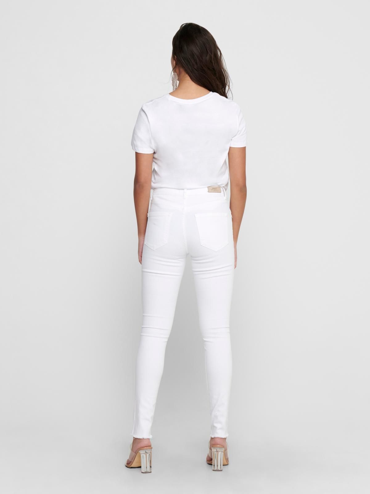 온리 화이트 미드웨이스트 스키니핏 데님 팬츠 15155438_2206 WHITE / WHITE - 상세 이미지 2