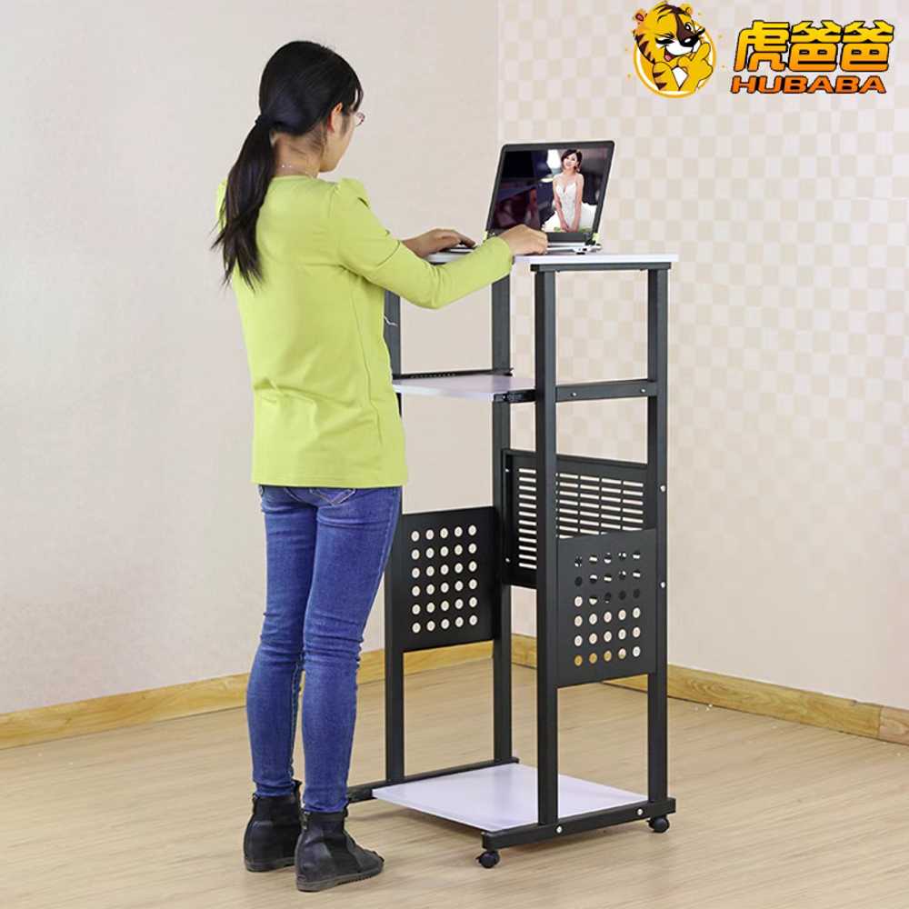 스탠딩 컴퓨터 책상 이동식 노트북 테이블 서서 학교 100cm - 상세 이미지 4