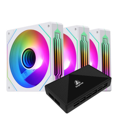 Segotep NR12 ARGB PWM 리버스 KIT 컨트롤러 (역방향/3팩/화이트)