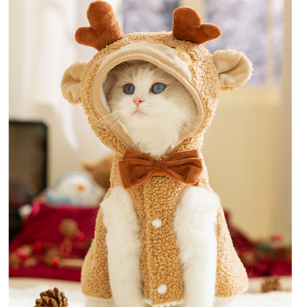 위드레오 강아지 크리스마스옷 소형견 중형견 강아지루돌프옷 순록 코스튬 애견망토