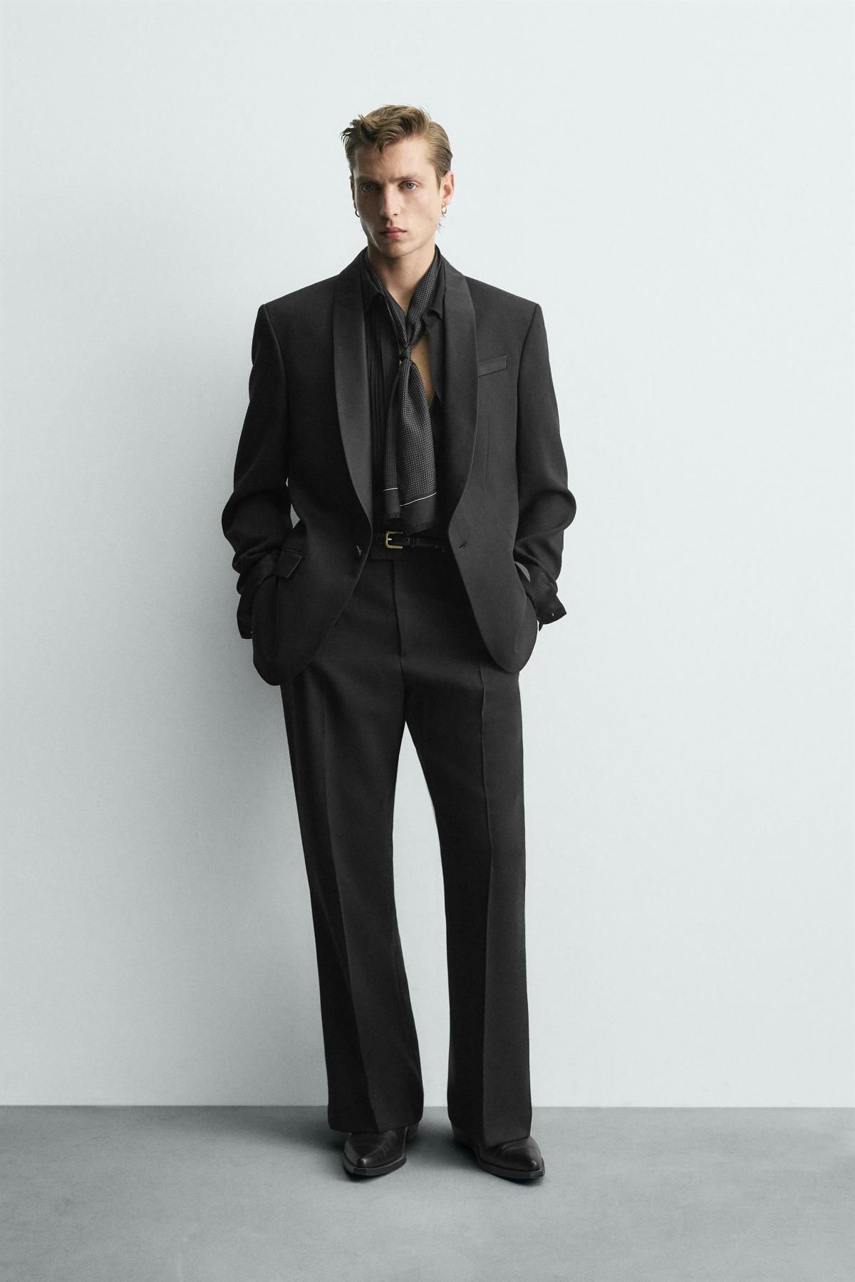자라 한정판 울 플레어핏 테크니컬 수트 팬츠 9392/891 BLACK - 상세 이미지 2