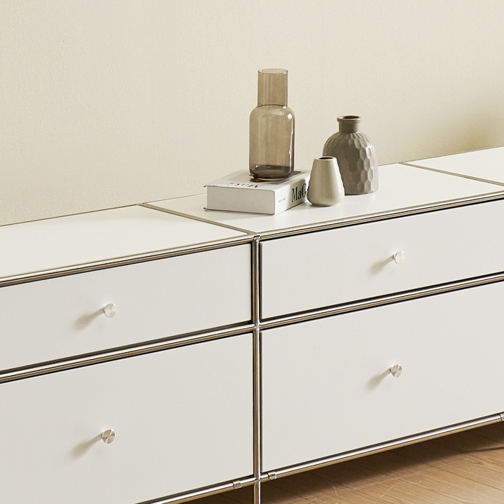 헤이몰리 헤이즈 미드센츄리 모듈 2단 1980 서랍장 거실장