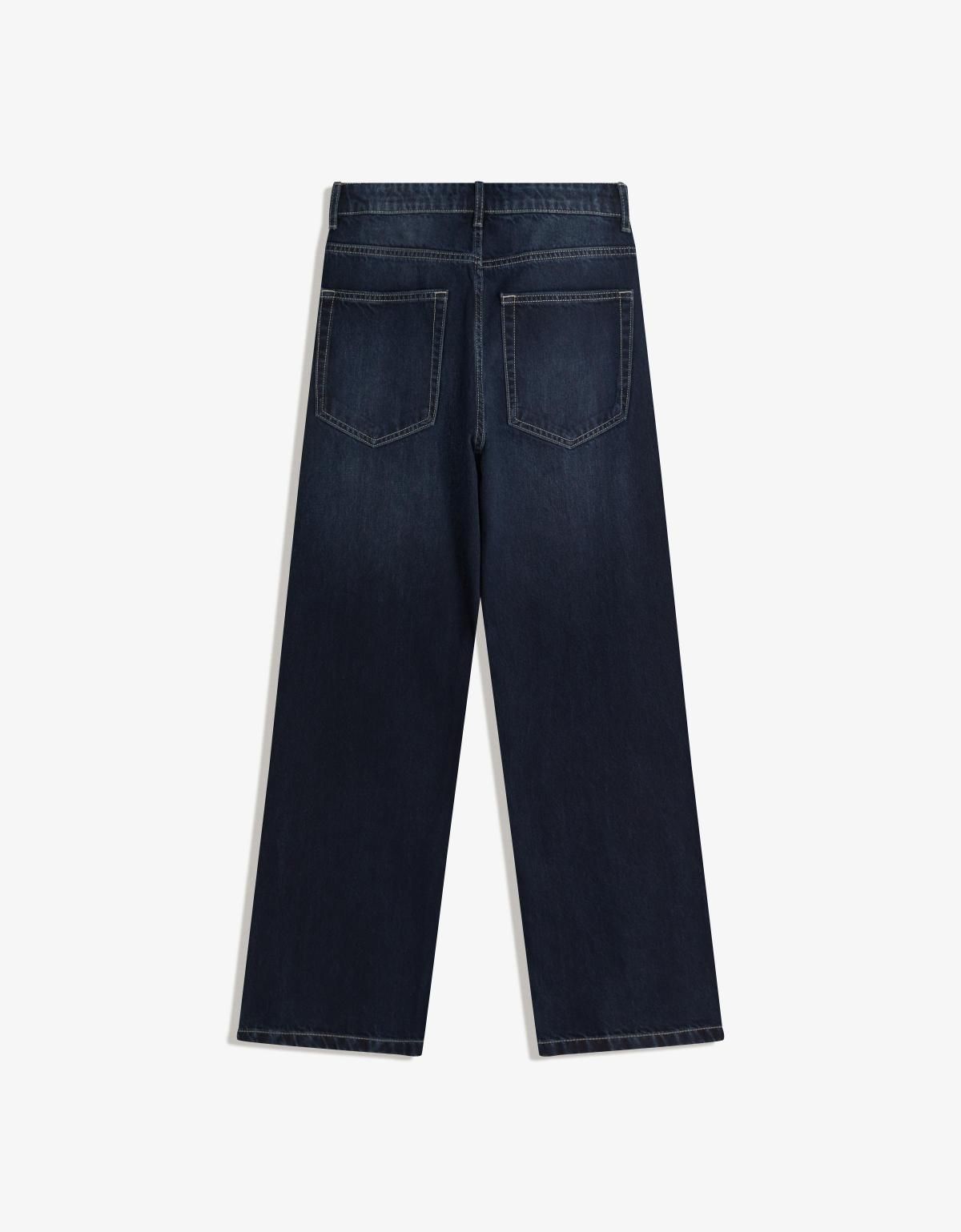버쉬카 데님 와이드 배기핏 진청 청바지 5330/335 DARK BLUE - 상세 이미지 3