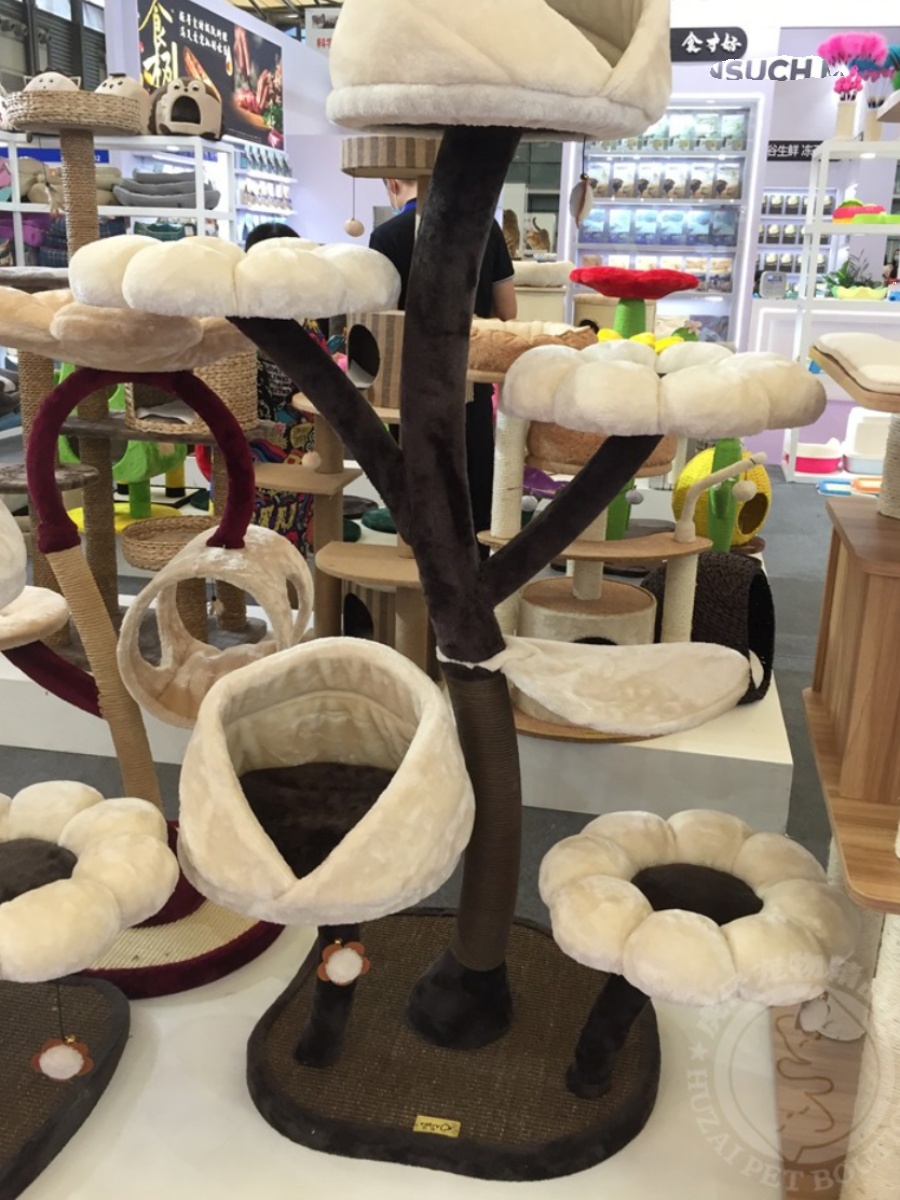 고양이 플라워 대형 중형 점프대 하우스 일체형 버드나무 6단 점프대 HY19738