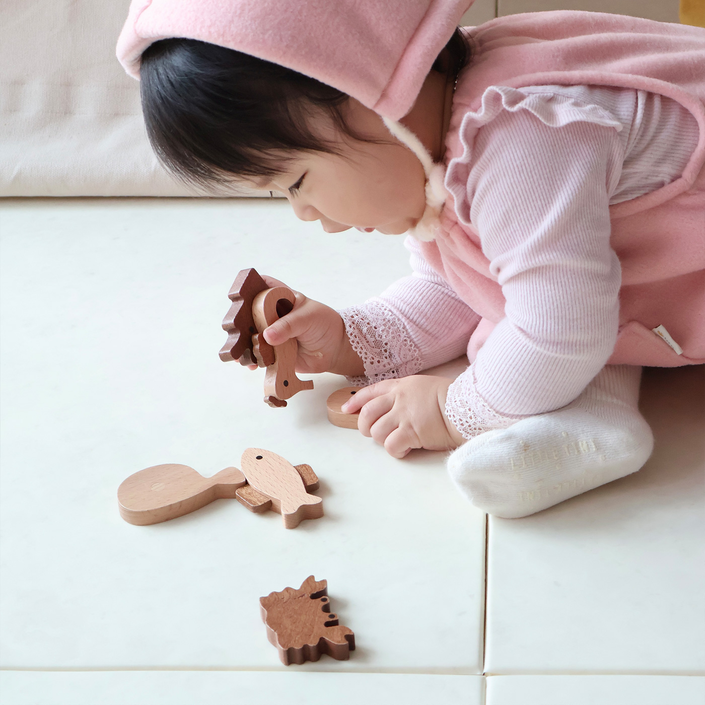 아카시아봉봉 아기 낚시 장난감 원목 돌 두돌 아기 자석 소근육발달 장난감 이미지 6