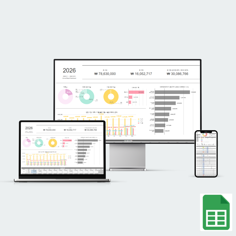 디어나 가정용 구글시트가계부 호호양 엑셀가계부 신혼부부