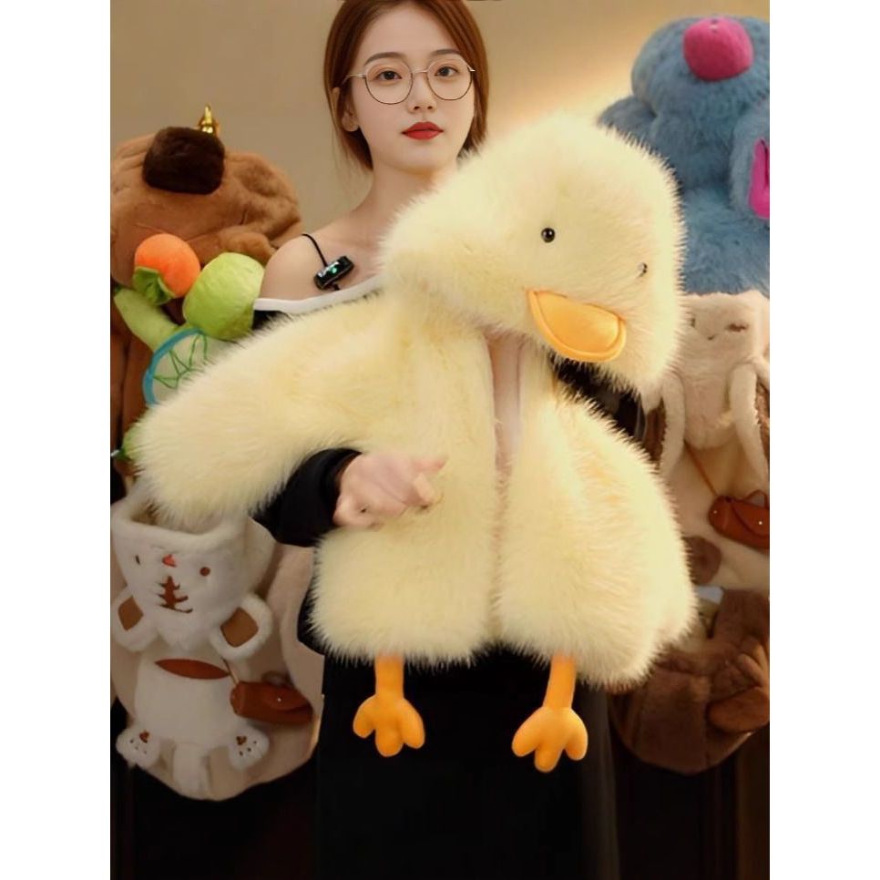 겨울 오리코스튬 코트 세비아숲 옐로우 70~90cm - 메인 이미지