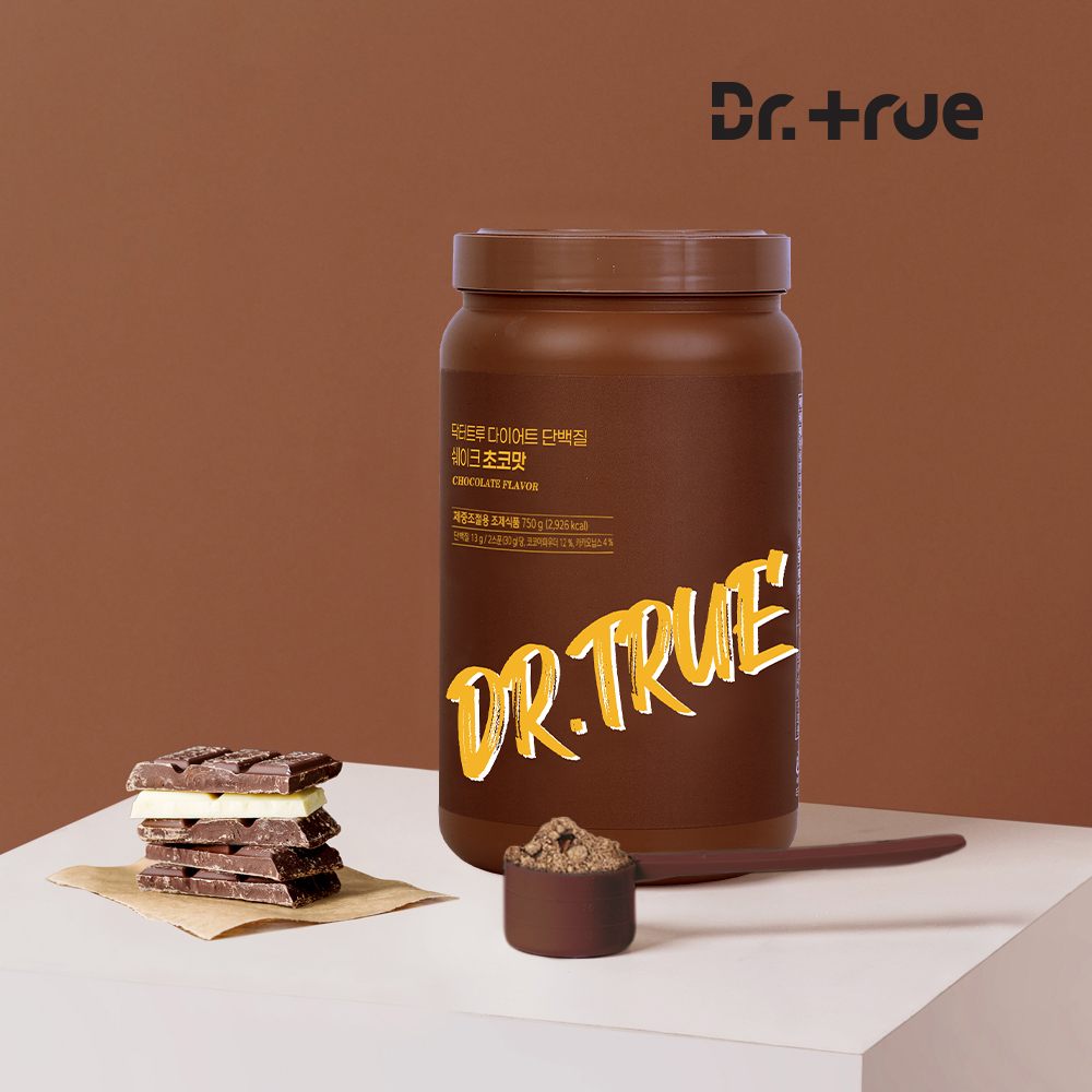 닥터트루 다이어트 식사대용 산양유 초유 단백질 쉐이크 보충제 초코맛, 750g, 1개 - 메인 이미지