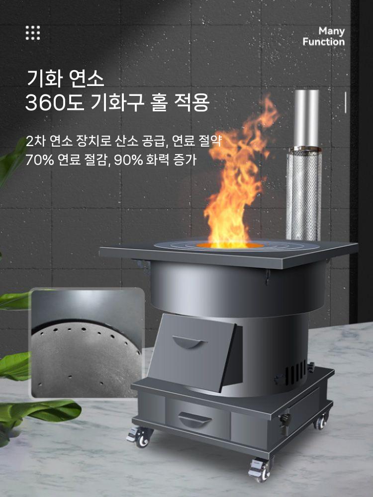 가마솥화덕 아궁이 무쇠가마솥 난로 야외 솥걸이 - 상세 이미지 2