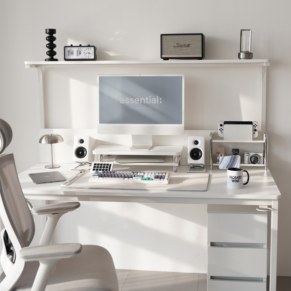 비스커스 브린트 고등학생 철제 선반형 책상 학생 1200