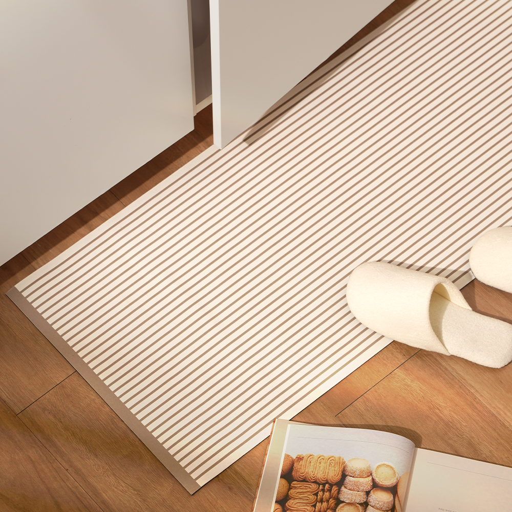 하루의공간 comfy 주방 매트 규조토 발매트 빨아쓰는 욕실 현관 베란다 베이지, 45x120cm