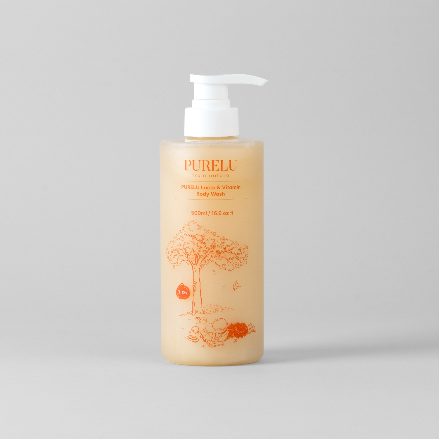 퓨어루 락토 비타민 키즈 바디워시 유기농 단백질 유아 어린이 약산성클렌저 500ml, 1개 - 상세 이미지 3