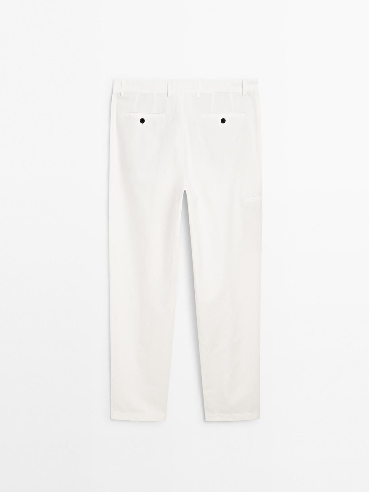 마시모두띠 테이퍼드핏 테크니컬 슬랙스 팬츠 0014/009 OFF WHITE - 상세 이미지 4