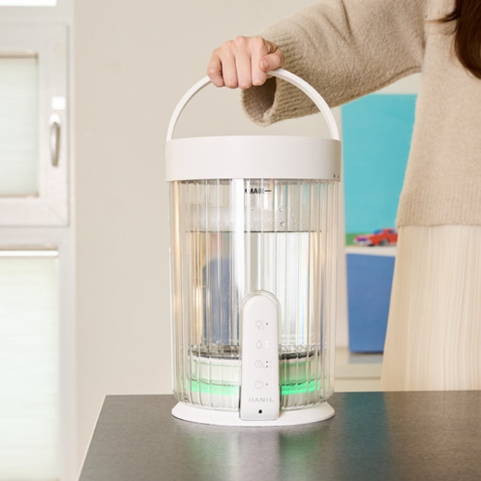 가정용 가열식가습기 3L 무드램프 신생아 살균 글라스가습기