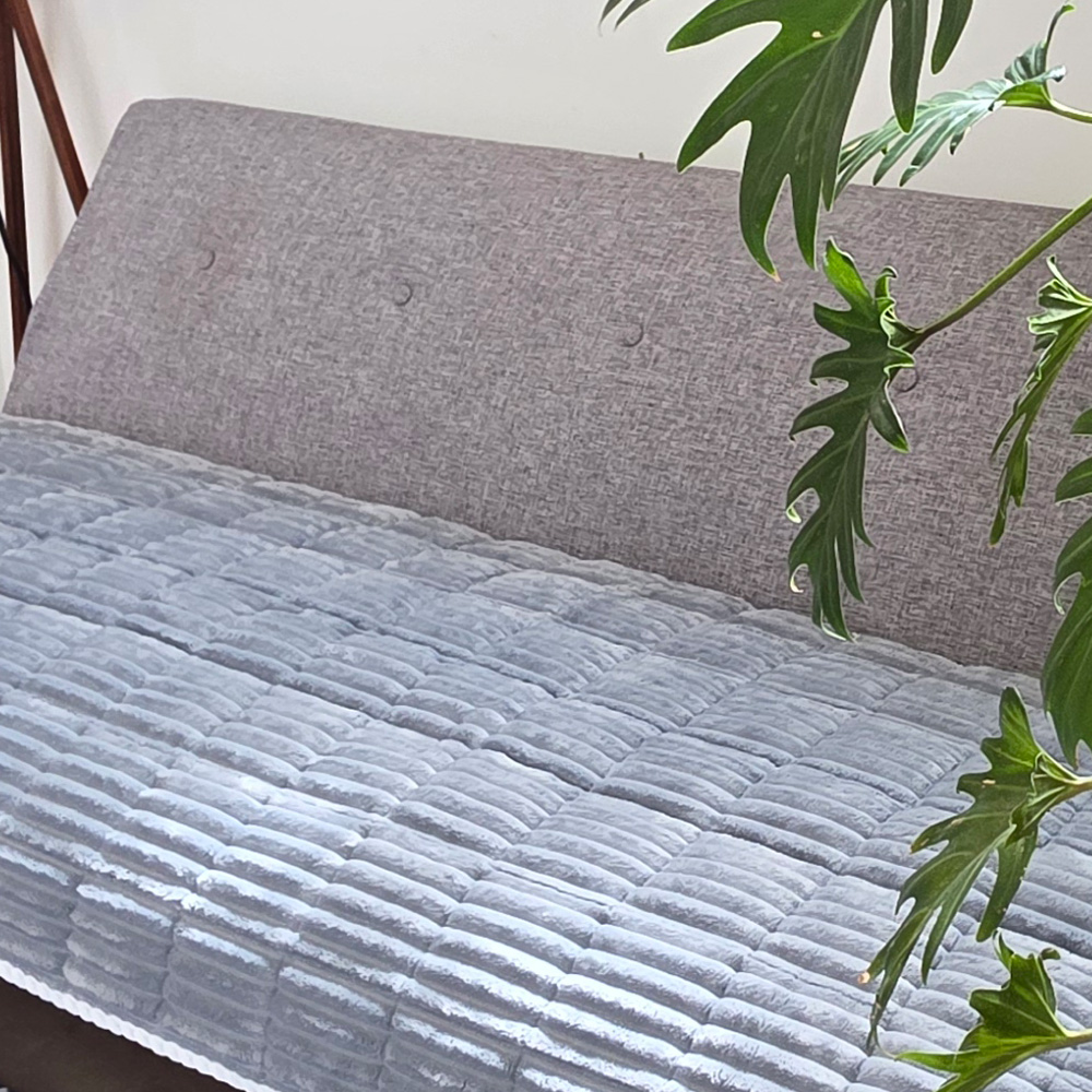 두툼한 극세사 드림 쿠션패치 거실러그 겨울용 아이보리, 거실용 200x230cm