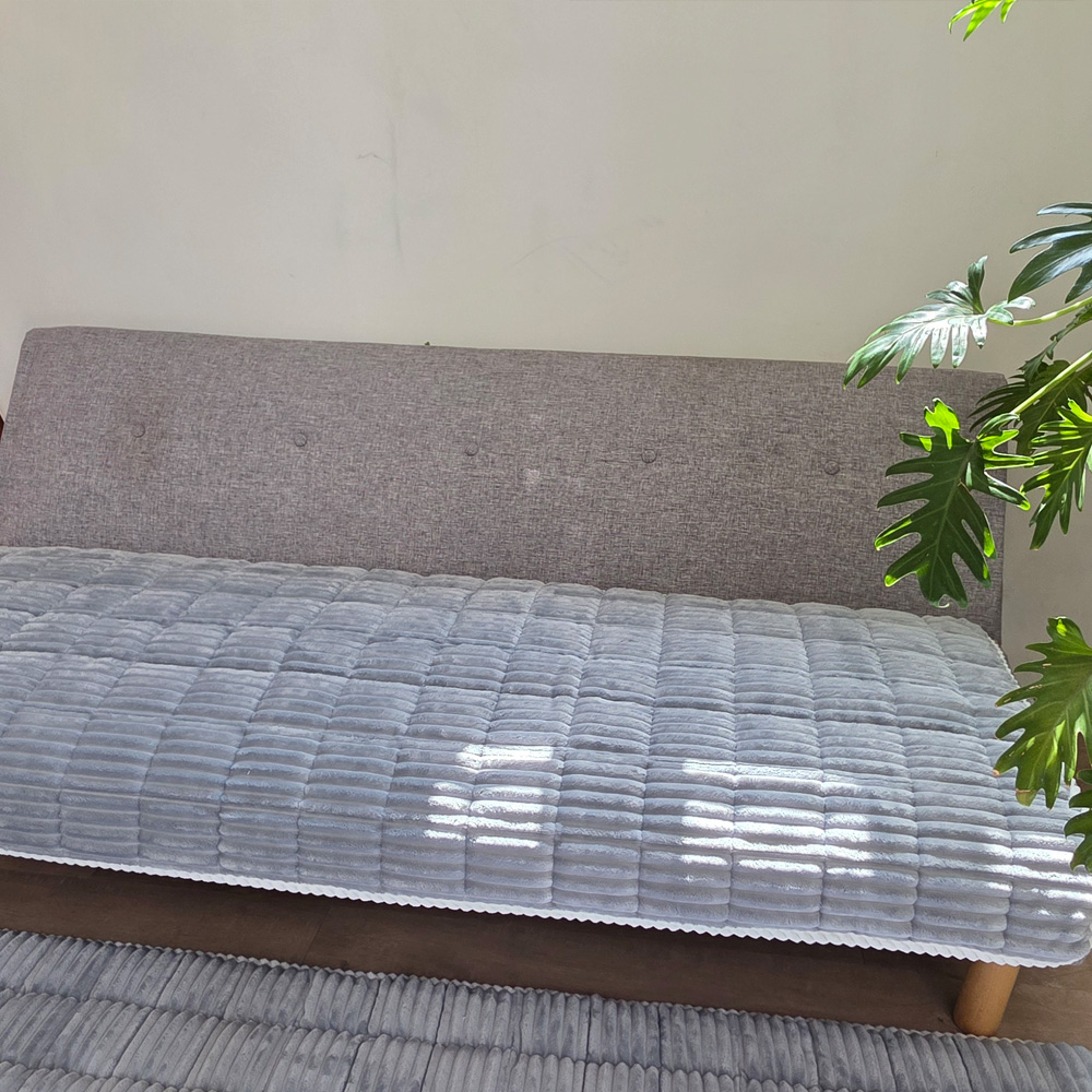 극세사 거실 러그 카페트 드림 쿠션 그레이, 더커진 4인용 70x235cm