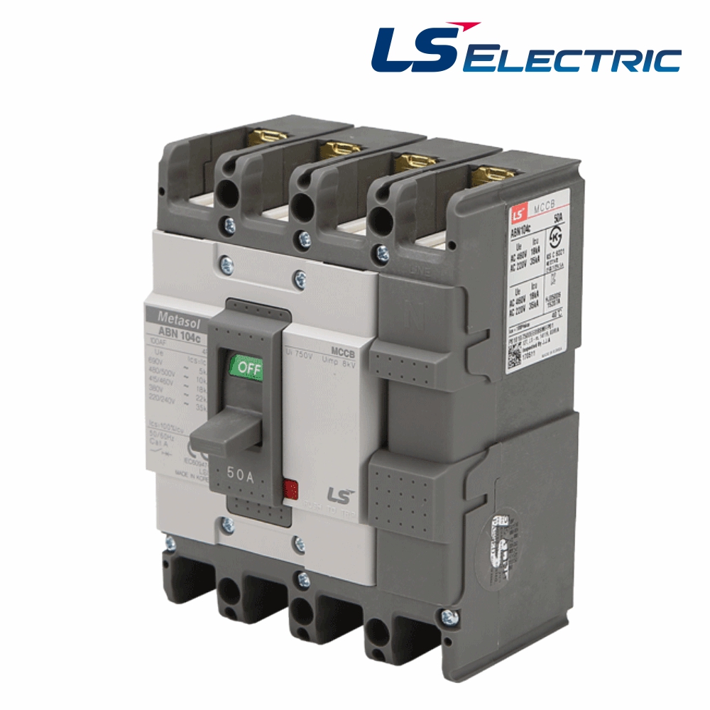 산업용 Metasol MCCB 배선차단기 ABN 104C 50A 4P 35kA LS일렉트릭 - 상품 이미지