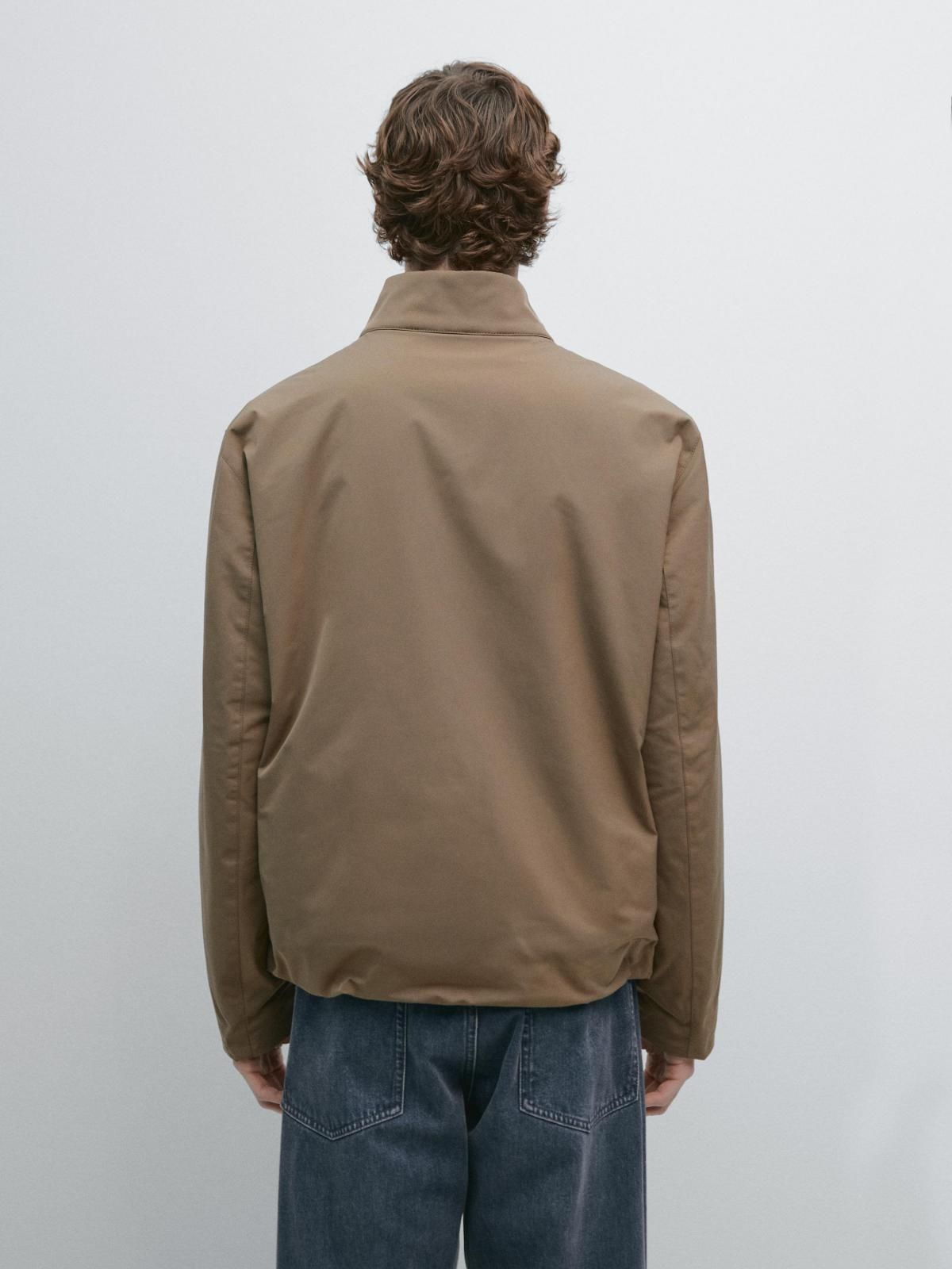 마시모두띠 테크니컬 발수 하이넥 패딩 재킷 3106/444 PALE KHAKI - 상세 이미지 4