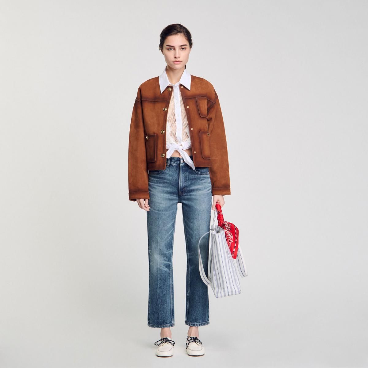 산드로 유즈드워싱 스트레이트핏 78 데님 청바지 SFPJE00681_4785 JEANSBLAU - 상세 이미지 2