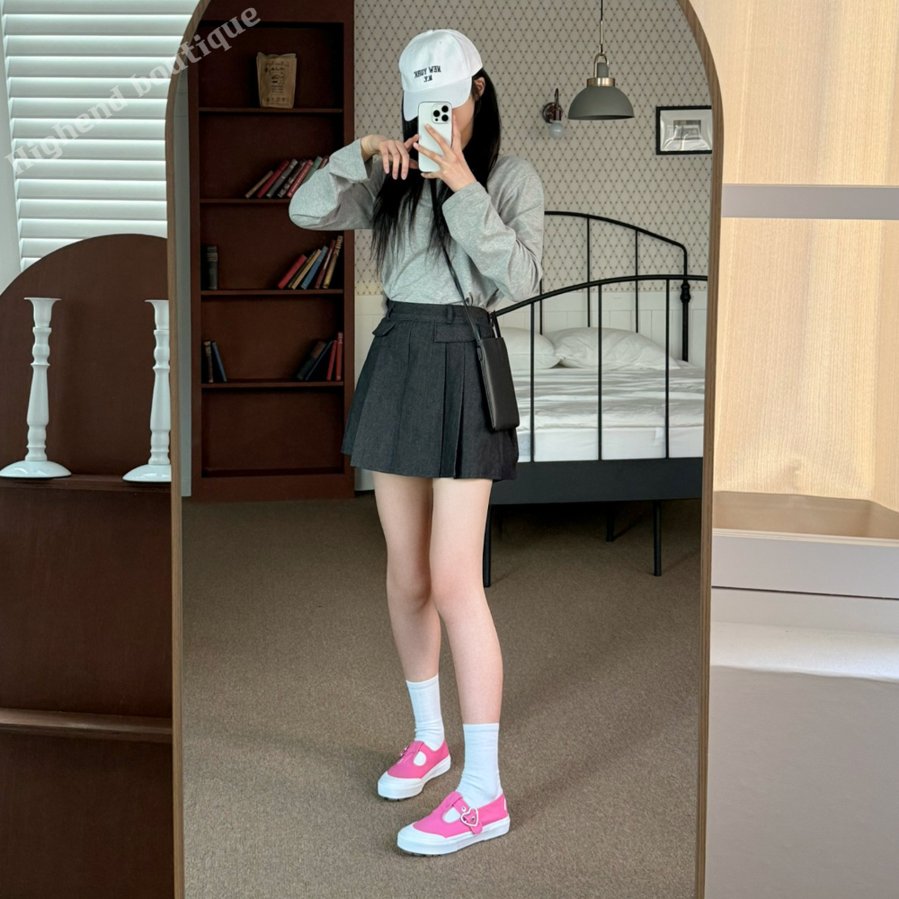 반스 메리제인 플랫 슈즈 여성 단화 하트버클 핑크, 230