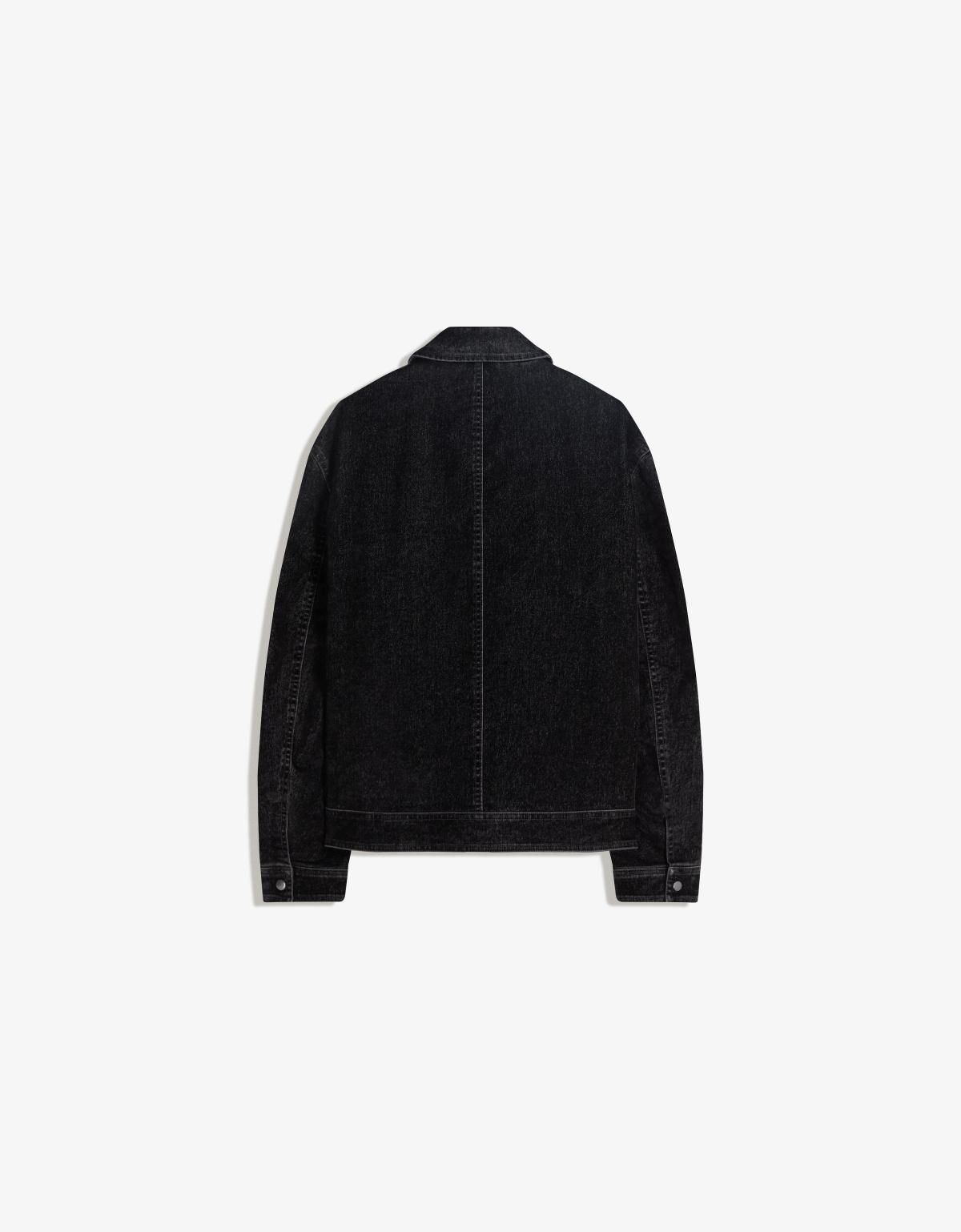 버쉬카 벨벳 텍스쳐 블랙 집업 재킷 6818/197 BLACK - 상세 이미지 3