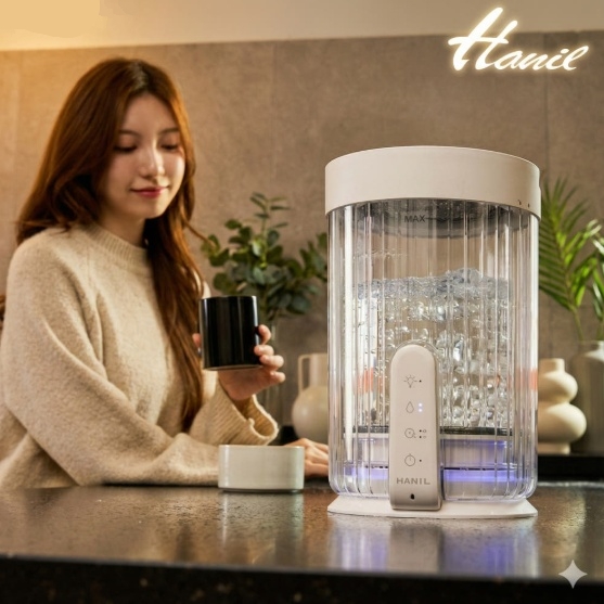 가정용 가열식가습기 3L 무드램프 신생아 살균 글라스가습기