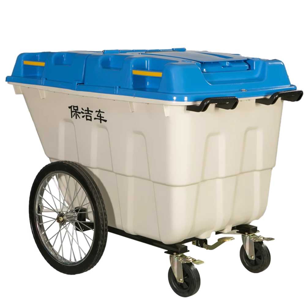 업소용 수거 카트 쓰레기 운반용 대용량 적재 이동 400L 그린 - 상세 이미지 2