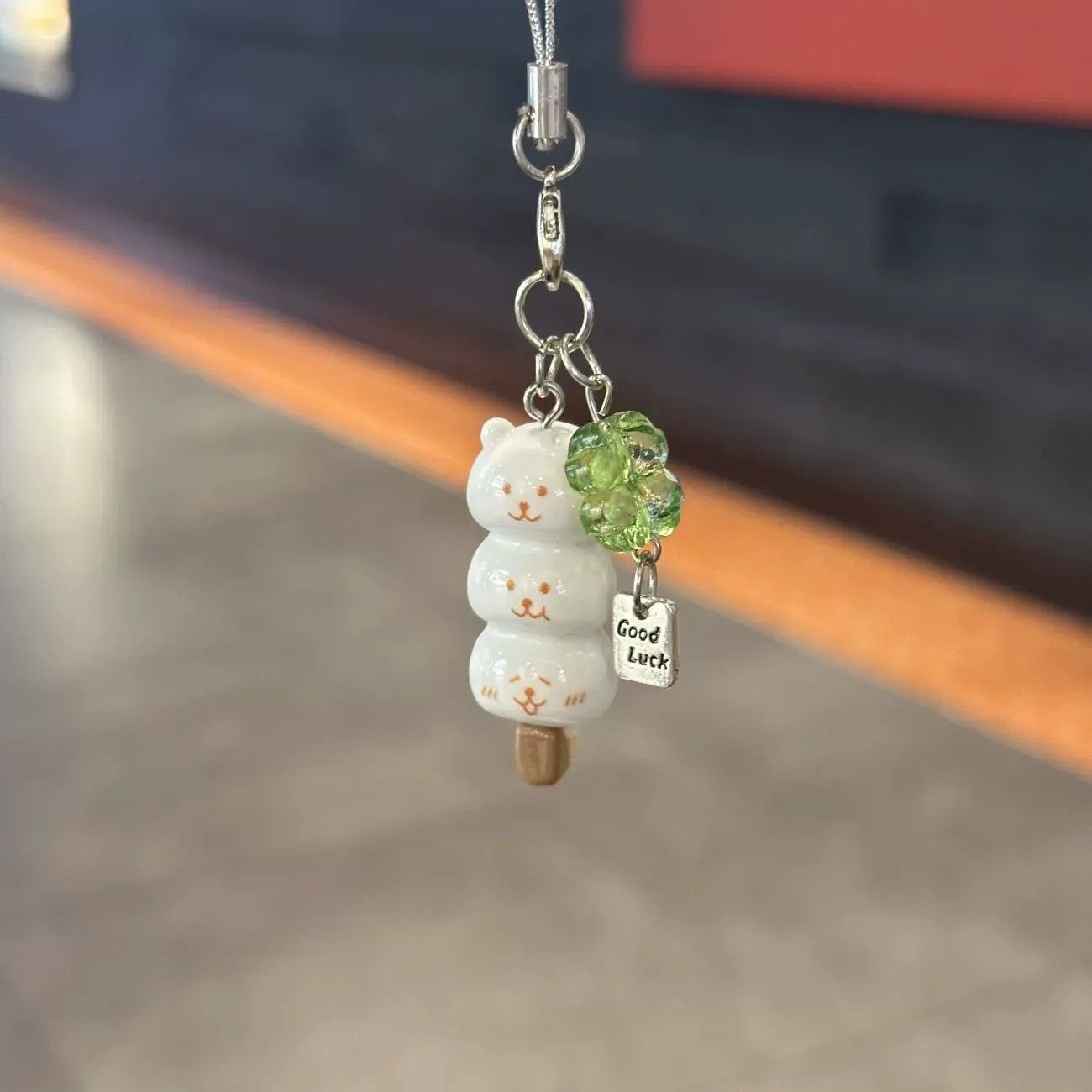 네잎클로버 곰돌이 농담곰 아이스크림 키링 당고 키링 열쇠고리 굿즈 키홀더 백참 가꾸 폰꾸 참장식 꾸미기 액세사리 이미지 8