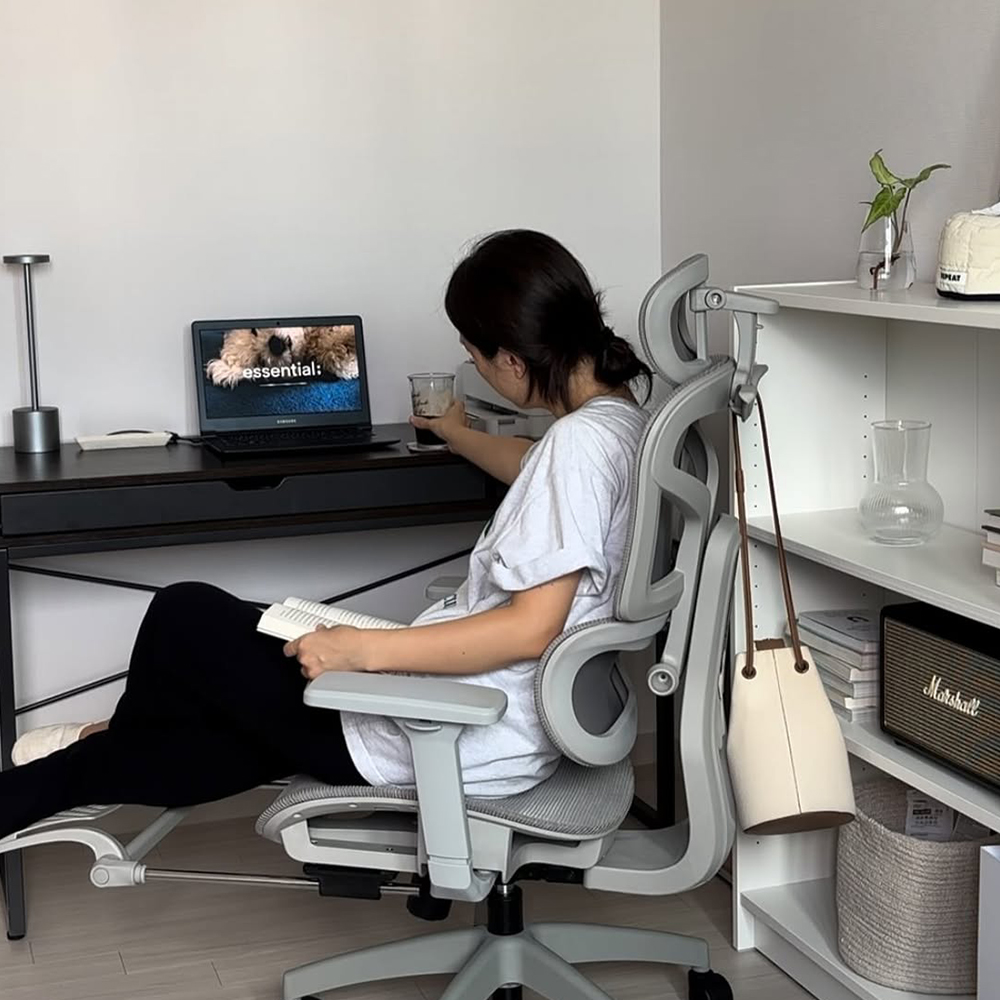 투노 넥트론 프리미엄 사무실 컴퓨터 게이밍 책상 허리 편한 학생 공부 리클라이너 메쉬의자