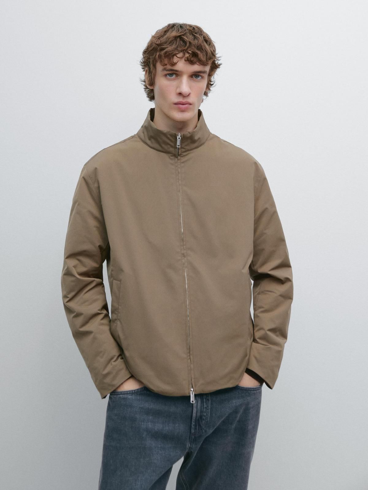 마시모두띠 테크니컬 발수 하이넥 패딩 재킷 3106/444 PALE KHAKI - 상세 이미지 3