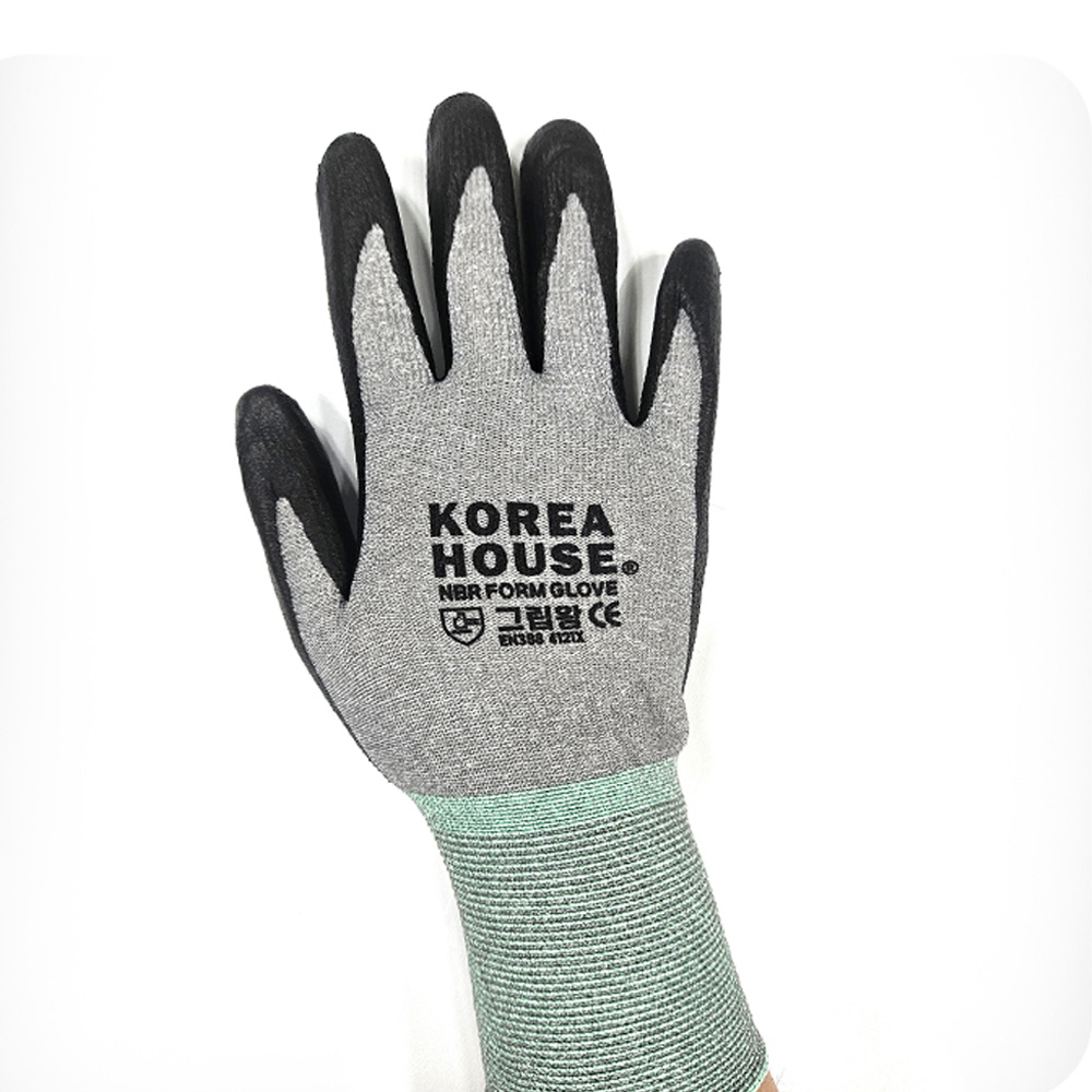 NBR 코팅장갑 택배 작업 작업용 반코팅장갑 M(중형), 10켤레 - 상세 이미지 2