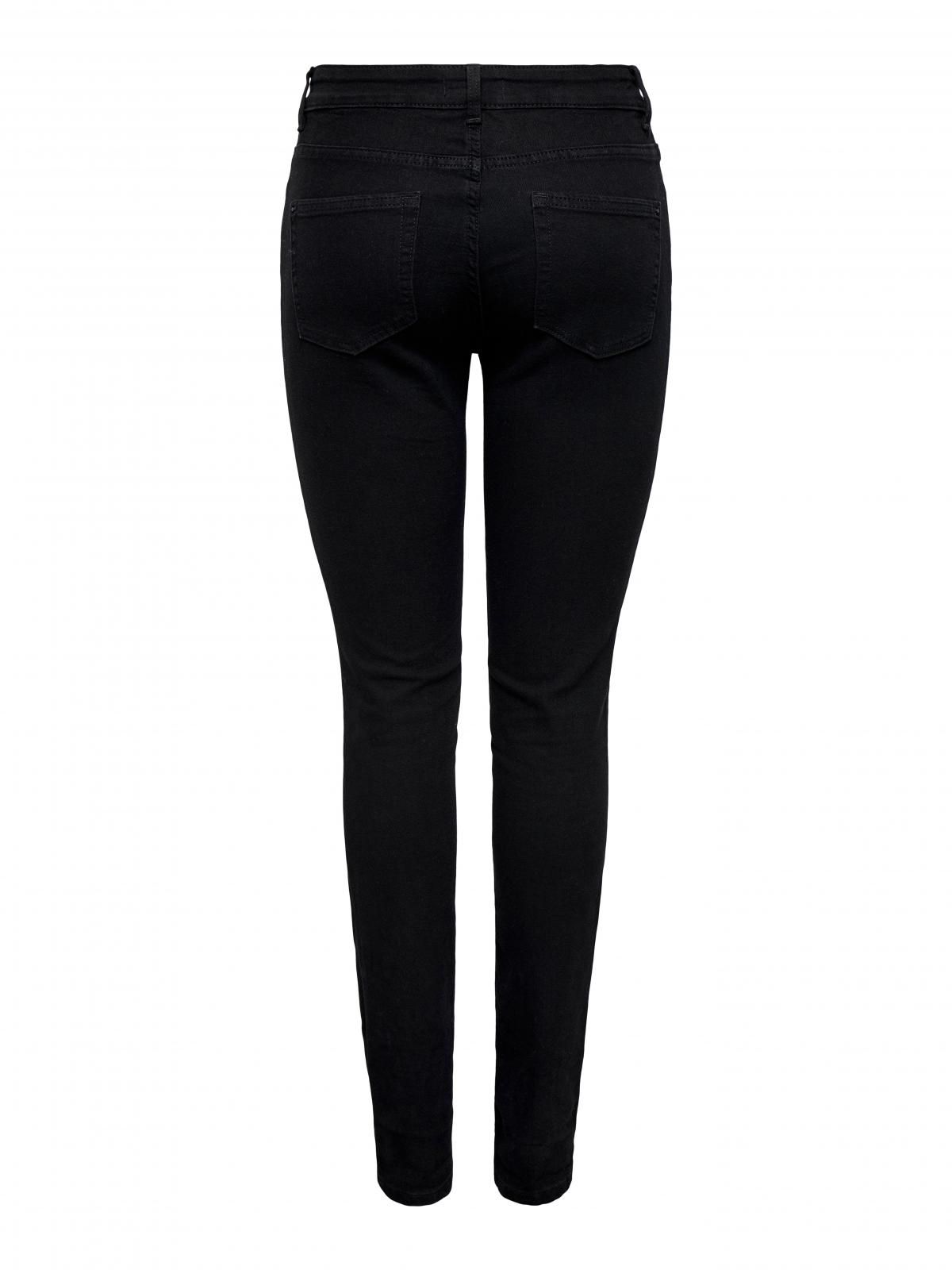 온리 미드웨이스트 스키니핏 블랙 데님 팬츠 15345200_8183 BLACK / WASHED BLACK - 상세 이미지 4